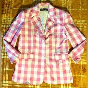 CLEARANCE SALE FINAL Zara Oversized Plaid Blazer